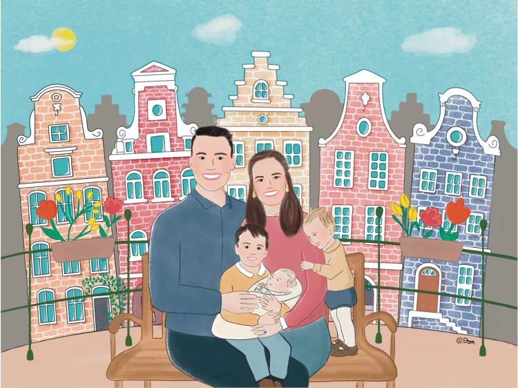 Portrait de famille illustré